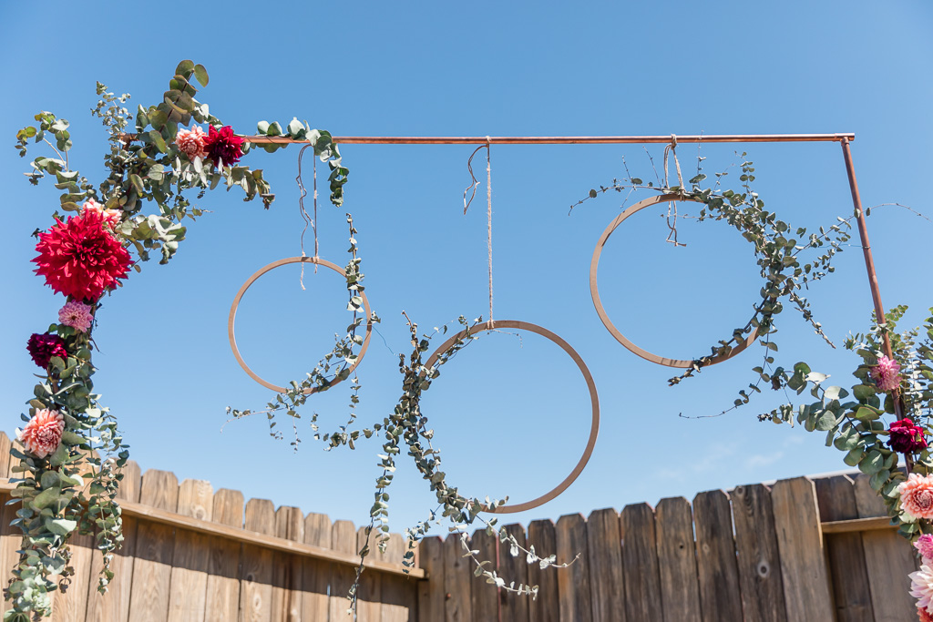 backyard wedding arbor decorations