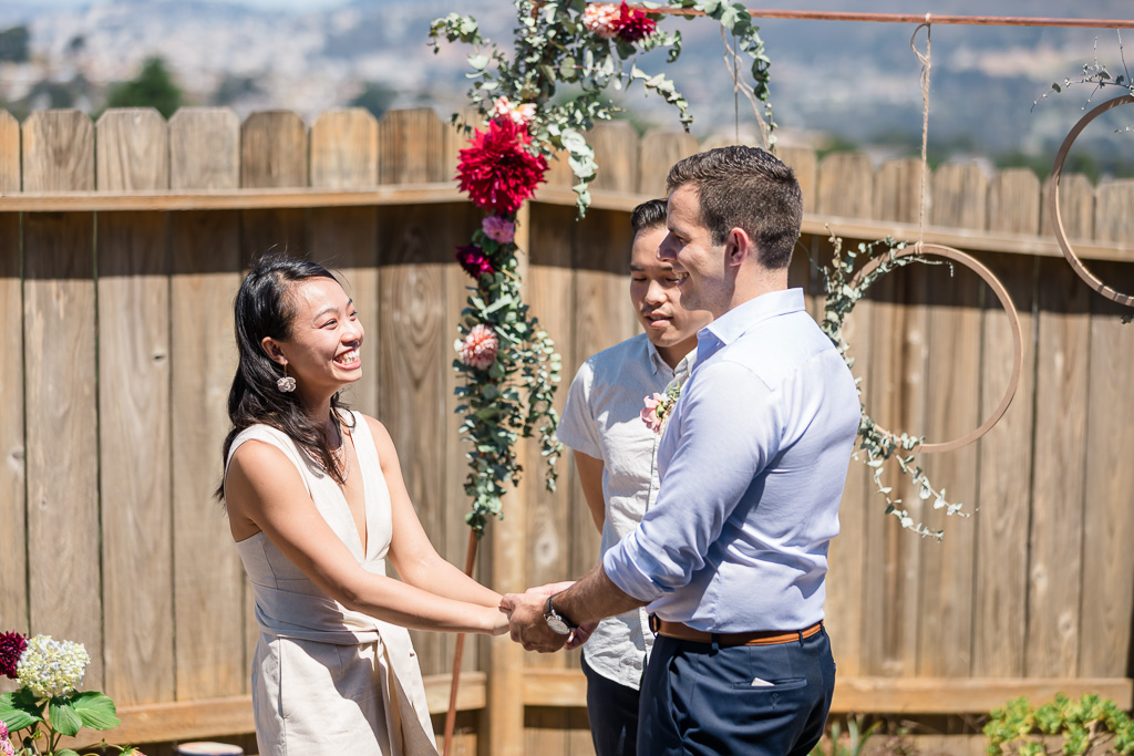 San Bruno backyard wedding ceremony