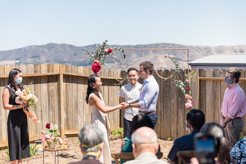 backyard wedding ceremony in the COVID-19 era
