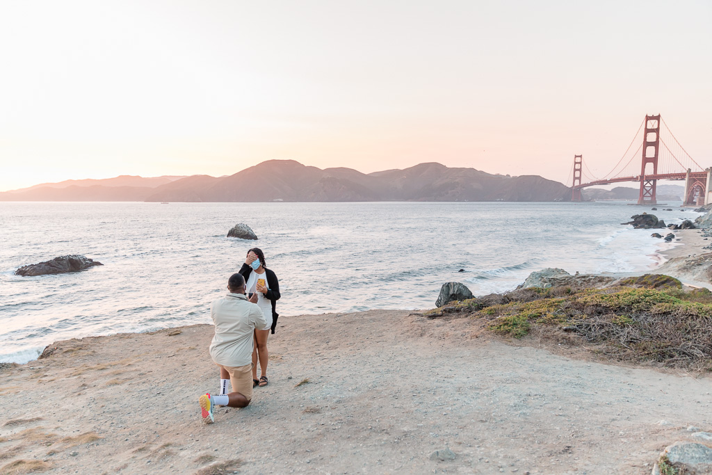 sunset proposal by the Bay