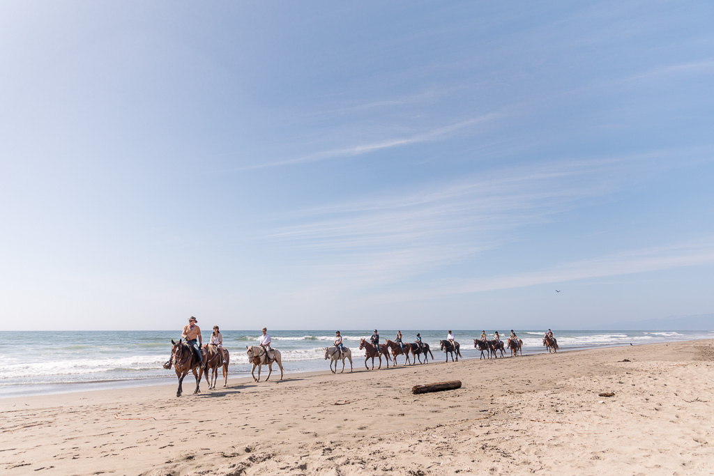 Mar Vista Stables horseback ride tour on Thornton State Beach