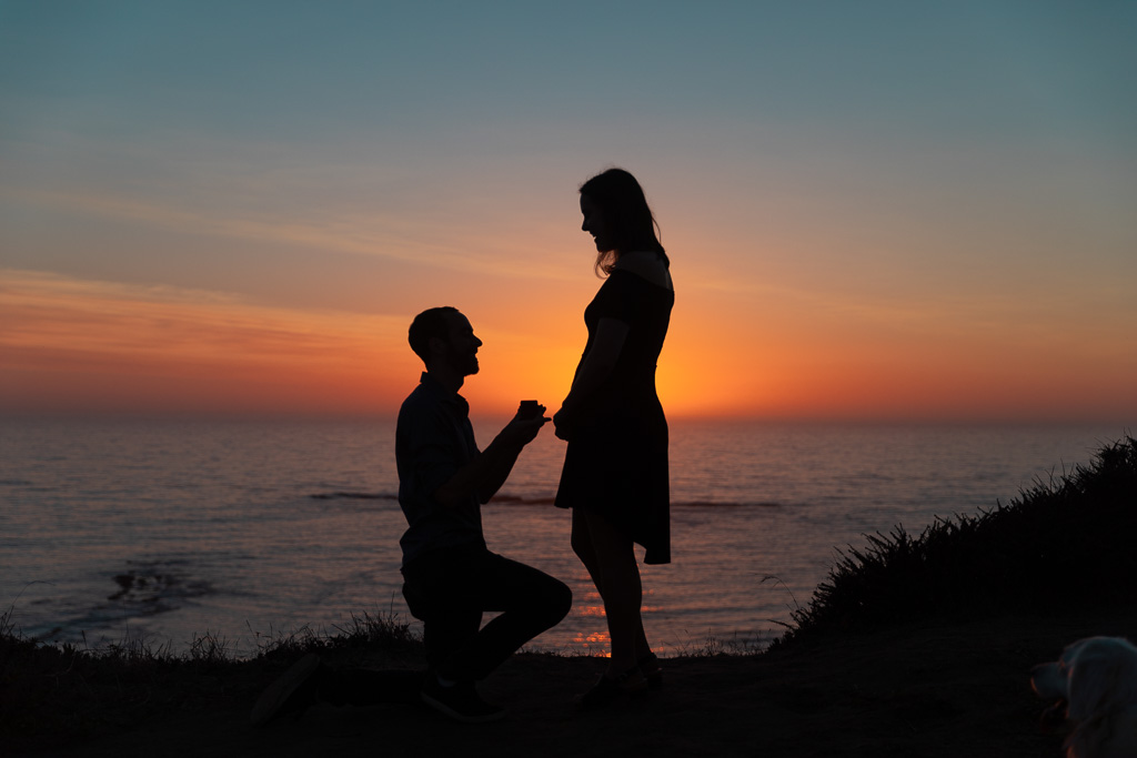 sunset proposal silhouette