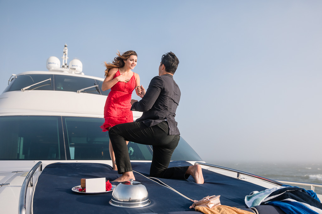 Diamond Seas Yacht surprise proposal in the San Francisco Bay