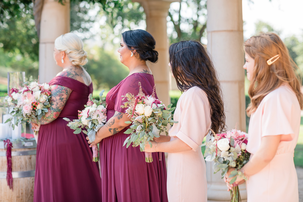 bridesmaids during ceremony