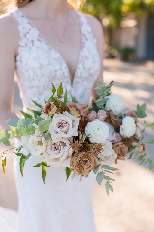 bride holding bridal bouquet