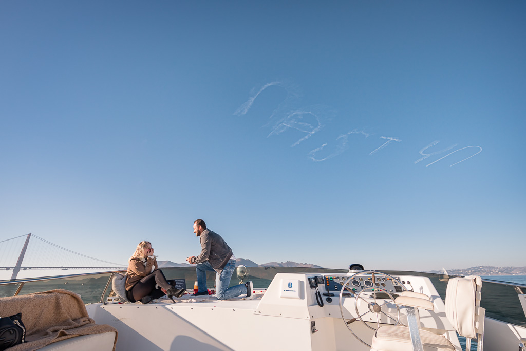 yacht on the Bay skywriting proposal in San Francisco