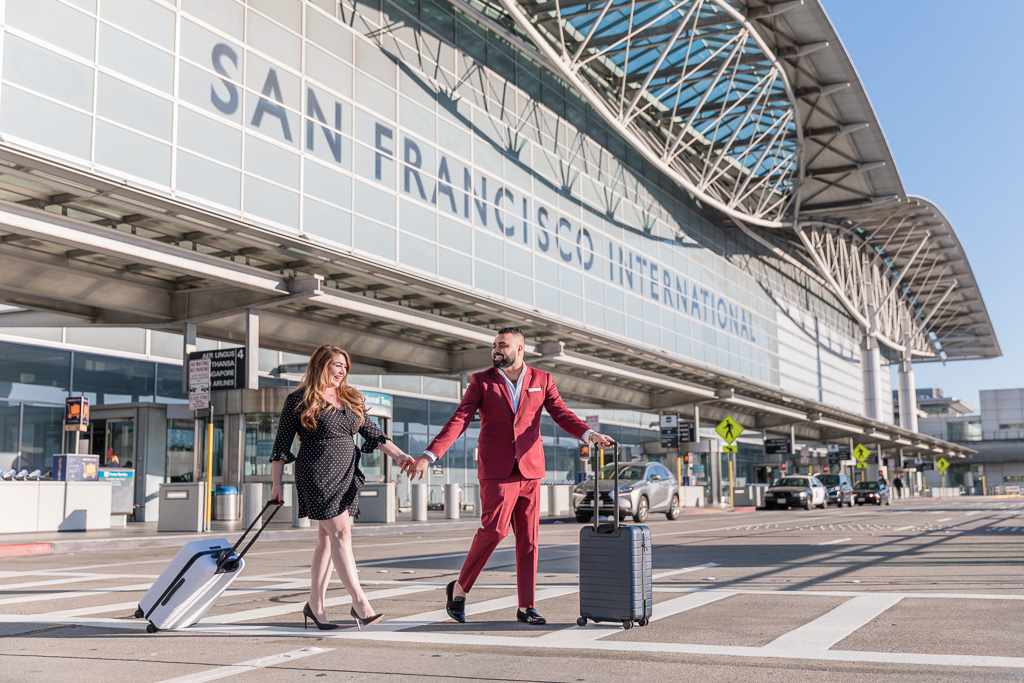 San Francisco International Airport engagement photos