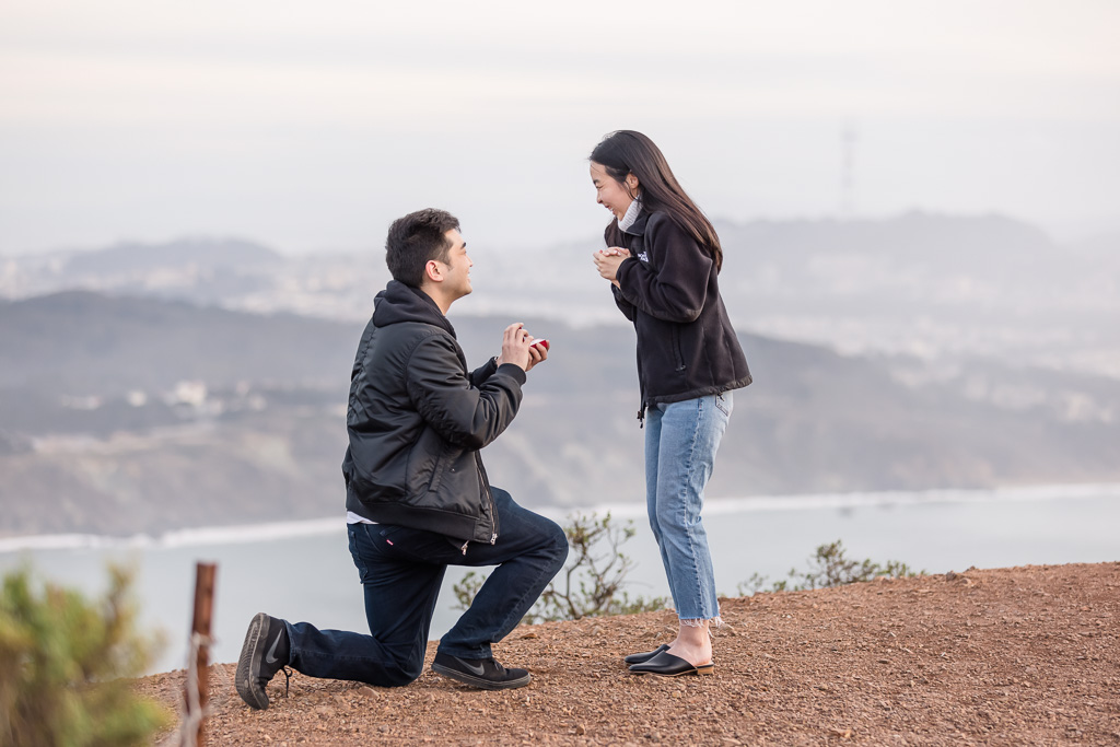 San Francisco surprise proposal on top of the world