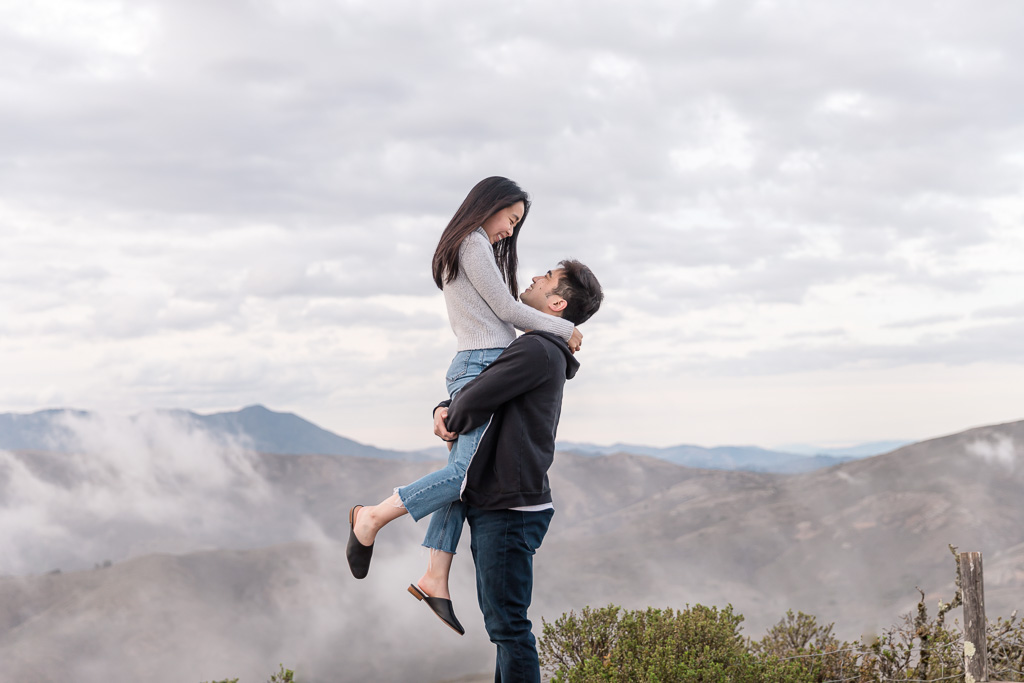 couple engagement photo in Marin Headlands