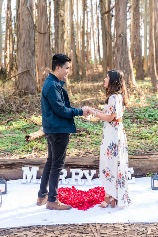 Presidio surprise proposal in the woods