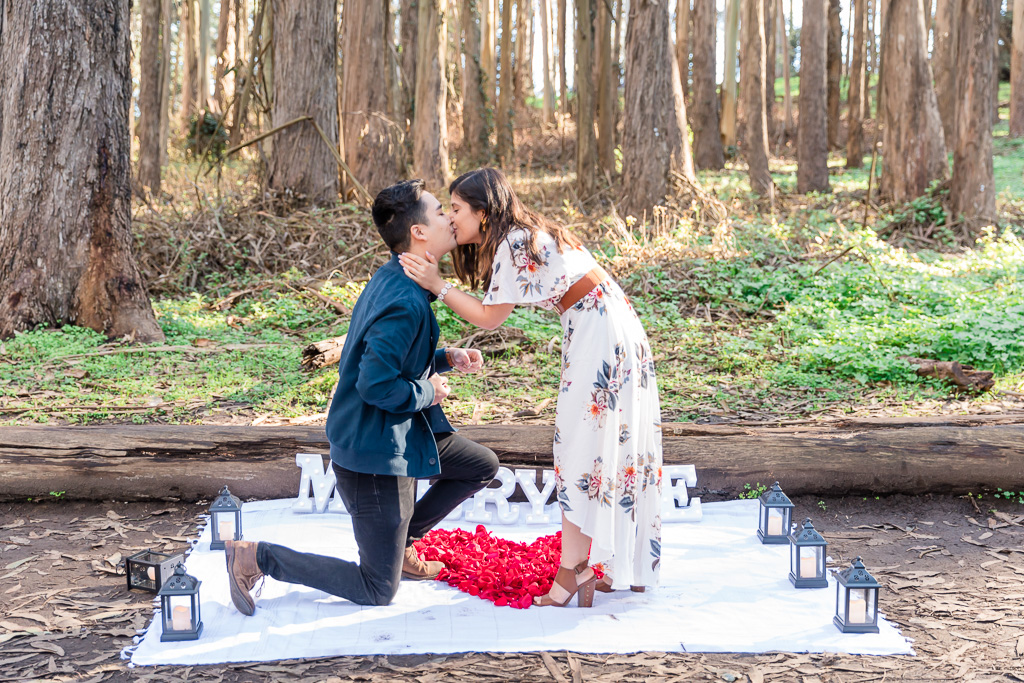 picnic setup surprise proposal at Lovers' Lane