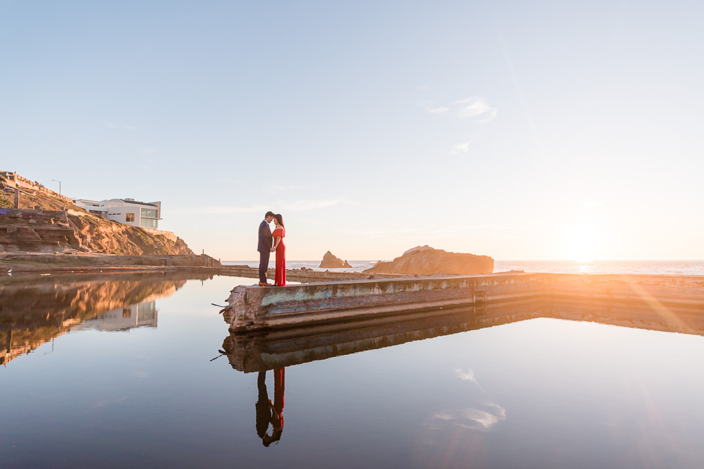Sutro Baths reflections at sunset