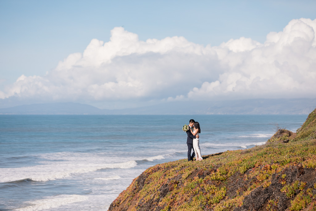 San Francisco coastal elopement portrait