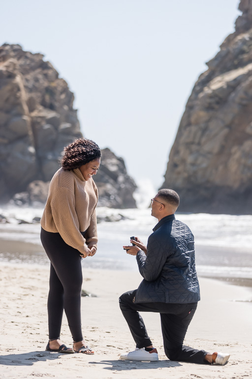 Pfeiffer Beach surprise marriage proposal
