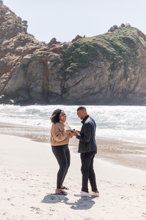 Pfeiffer Beach surprise engagement proposal