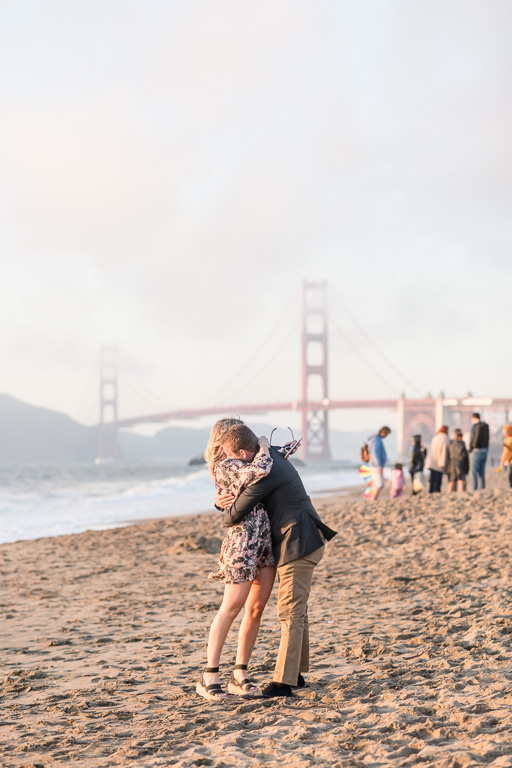 got engaged at a popular SF beach