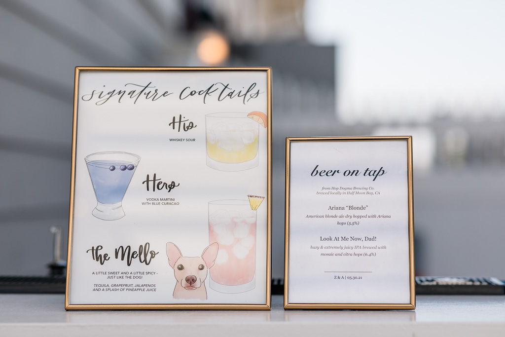 cute wedding signature cocktail signs