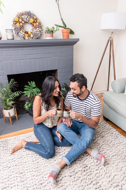 in-home lifestyle engagement shoot