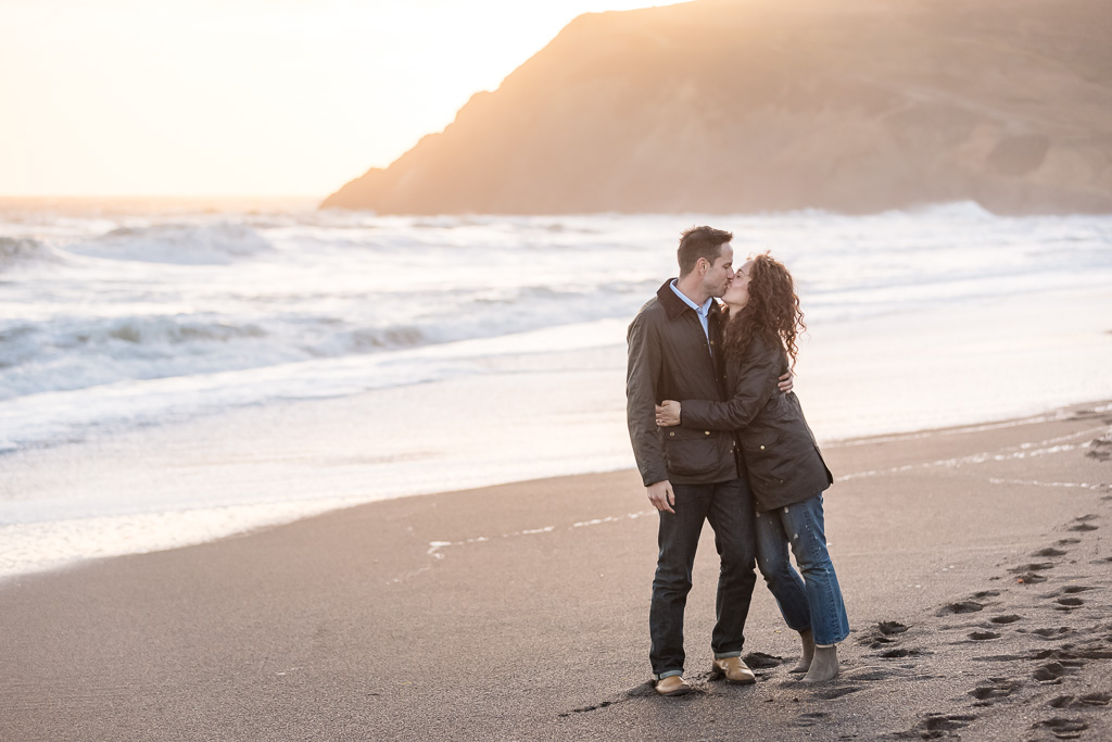 engagement shoot at Rodeo Beach