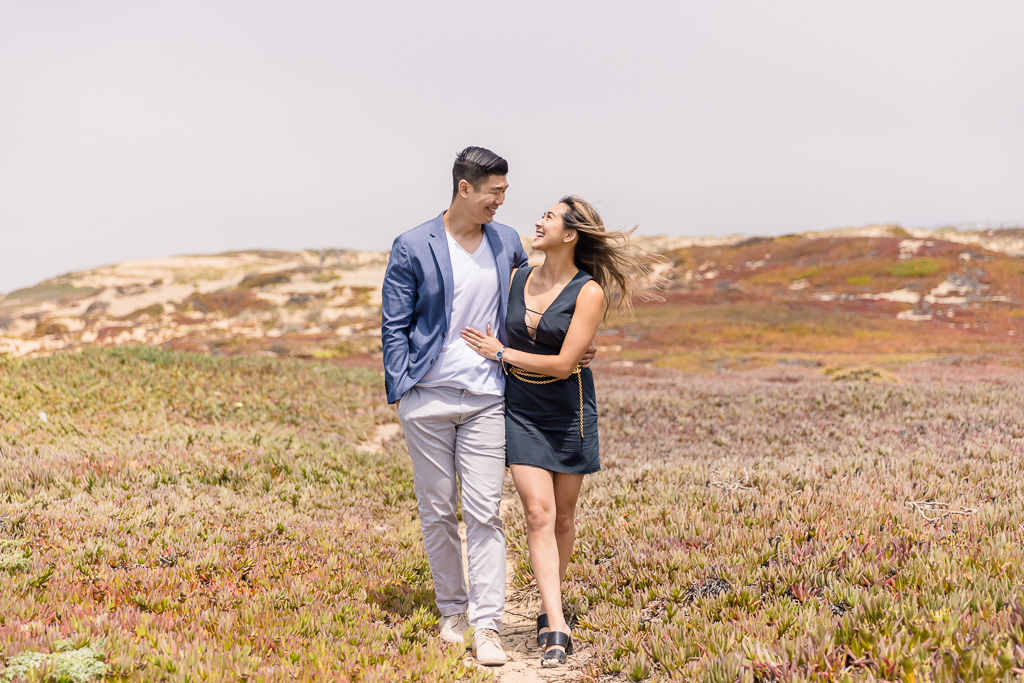 engagement shoot on the cliffs