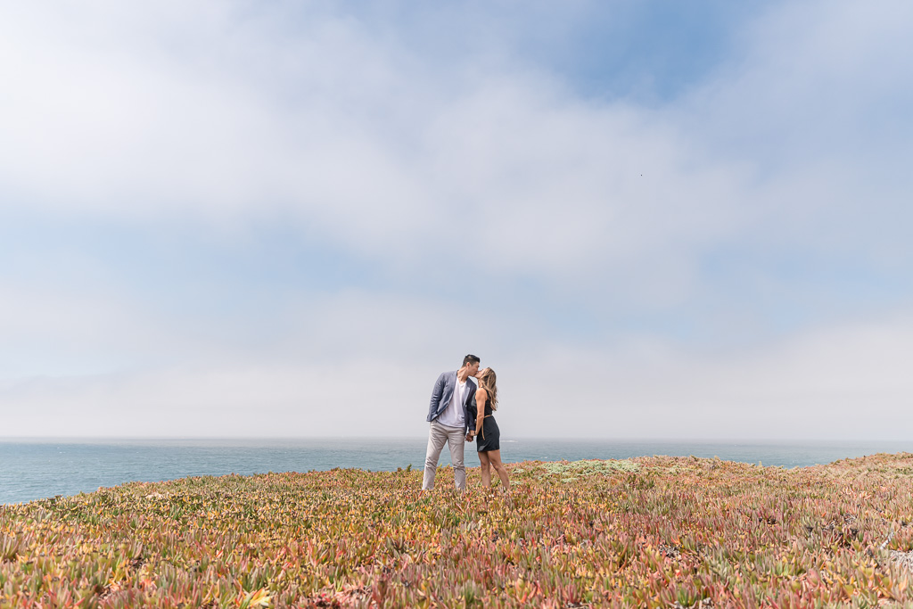 romantic Monterey oceanside engagement session