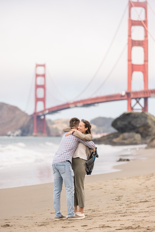 Golden Gate Bridge surprise engagement proposal