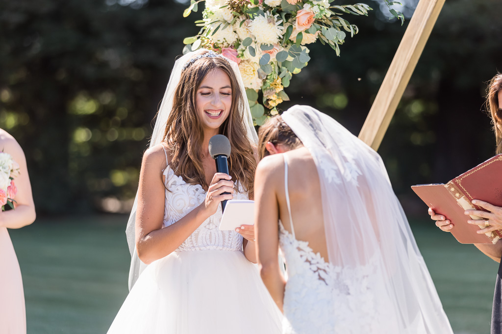 bride enjoying her vows