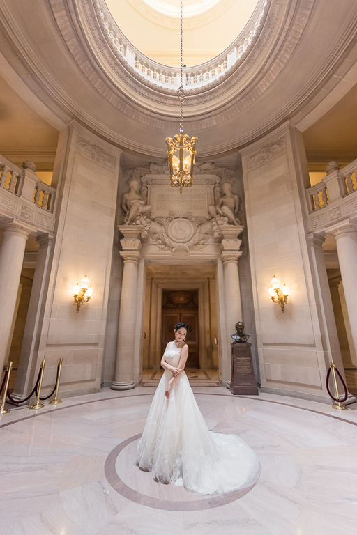 SF City Hall bridal portrait session