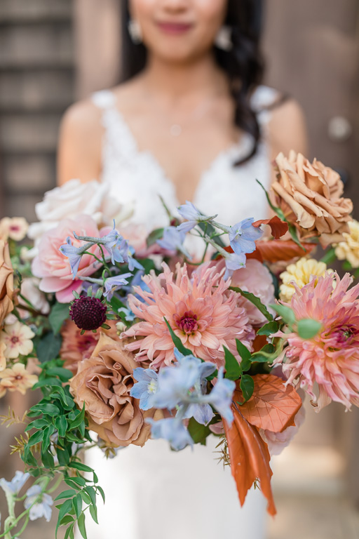lush vivid bridal bouquet
