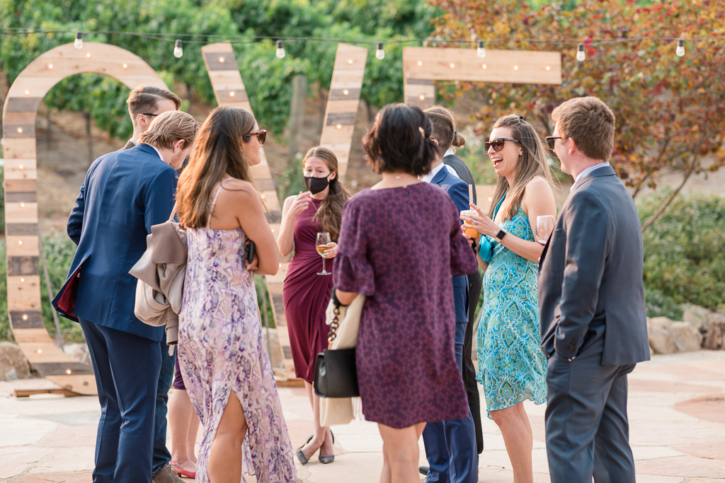 guests mingling during cocktail hour