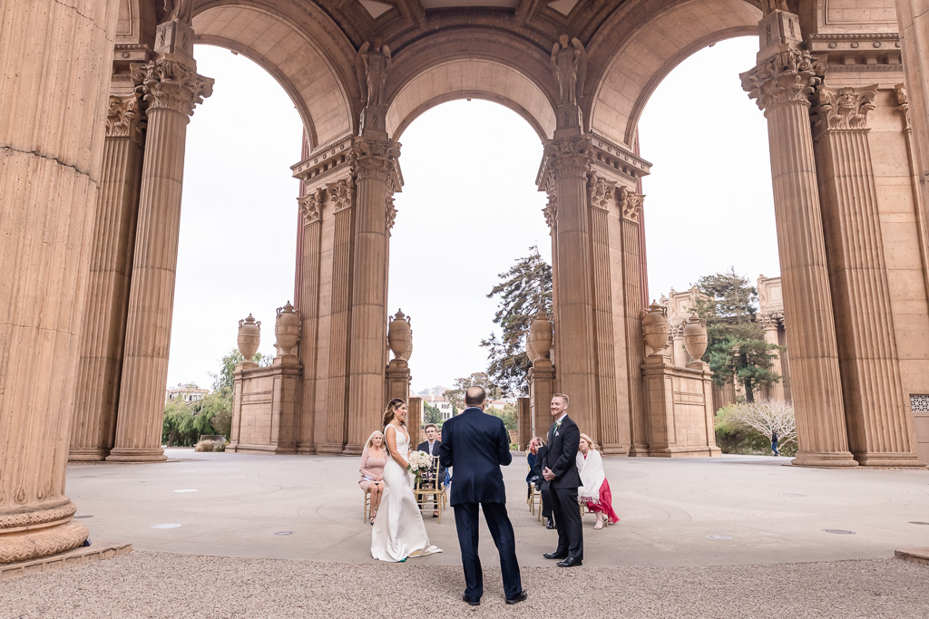 Palace of Fine Arts elopement style wedding