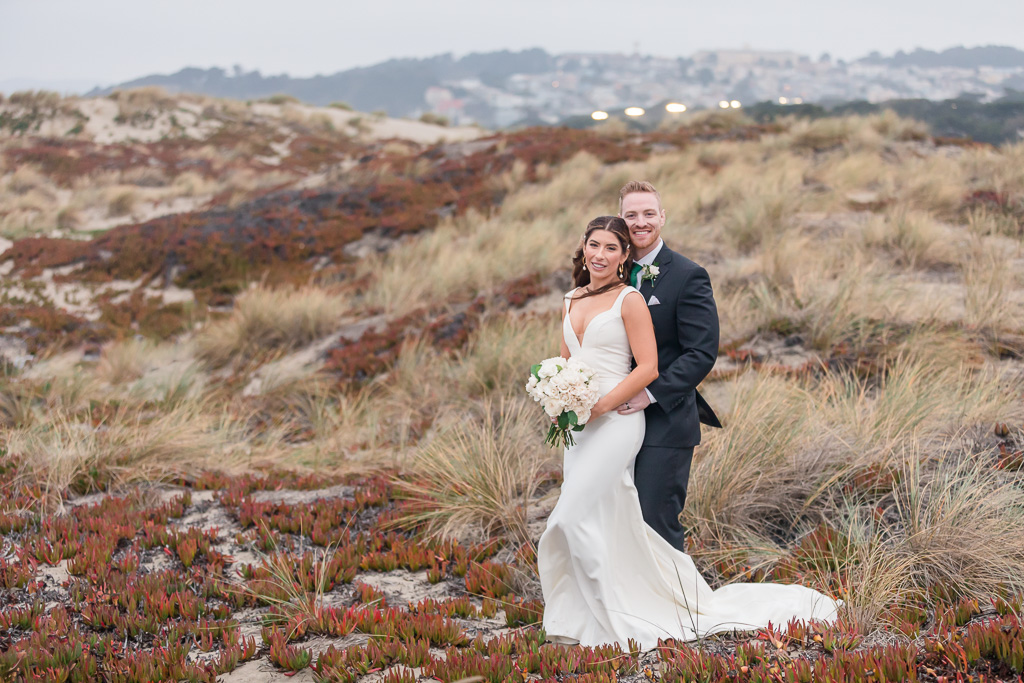 San Francisco Ocean Beach elopement wedding picture