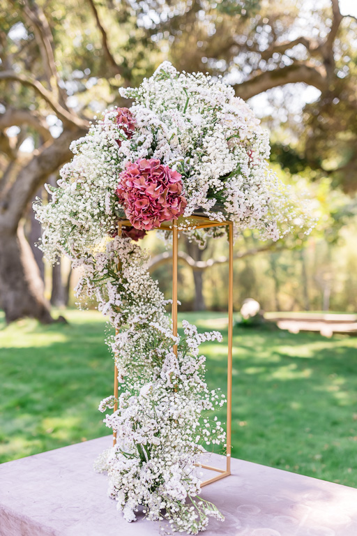 tall wedding floral arrangement
