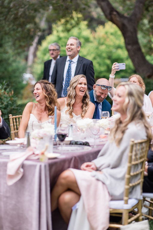 wedding guests burst out laughing at FOB speech
