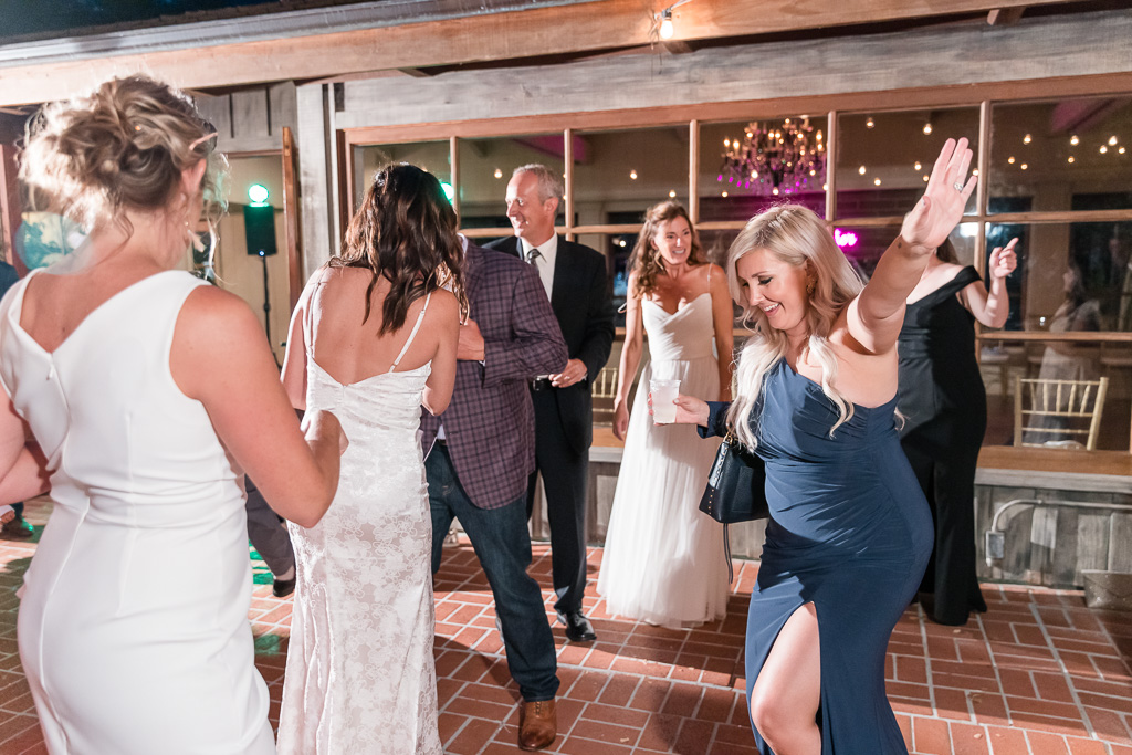wedding guests enjoying the dance floor