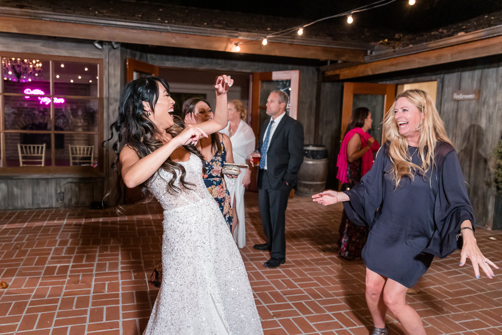 bride dancing with the guests
