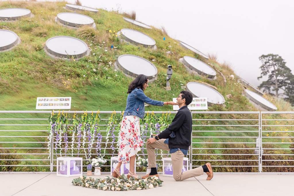 proposal on the rooftop of the California Academy of Sciences