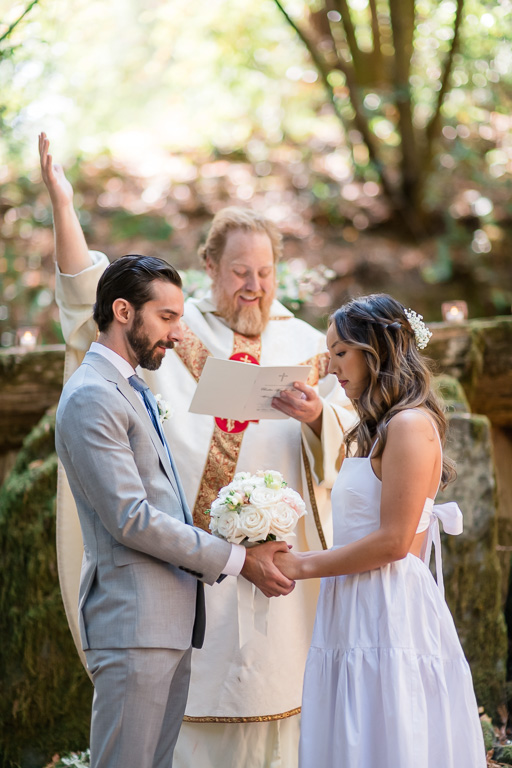 St. Colman’s Outdoor Church Catholic wedding ceremony in the redwoods
