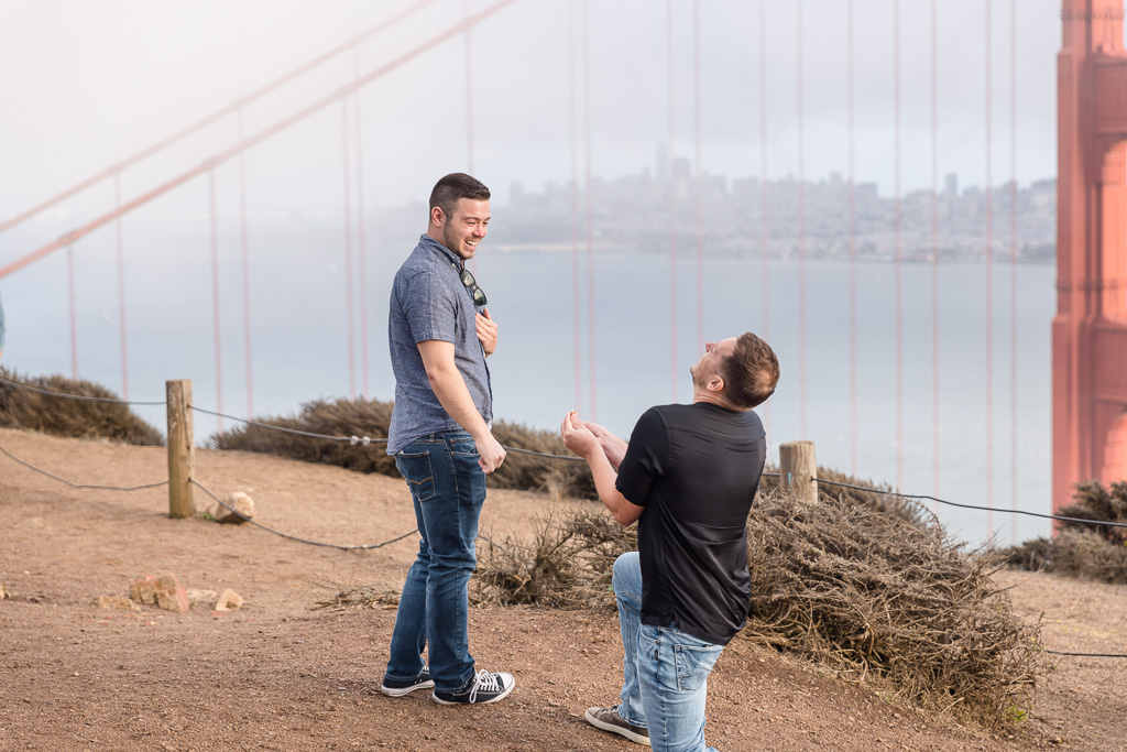 gay couple surprise proposal reaction