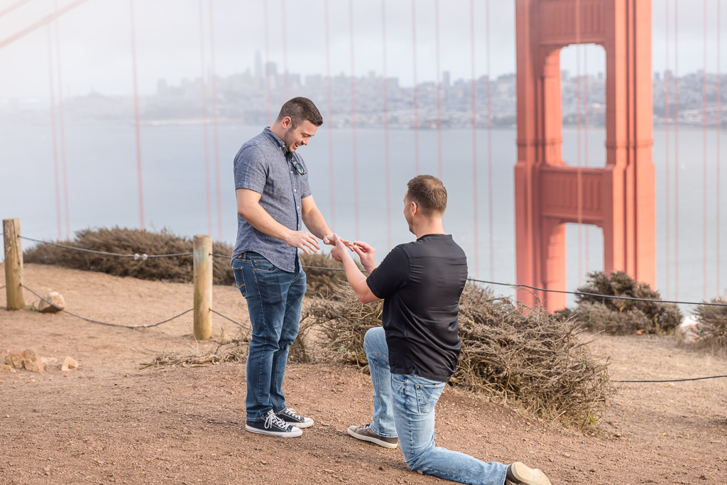 San Francisco same-sex surprise proposal photography