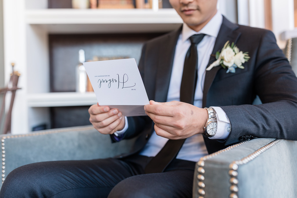personal letter exchange on wedding day
