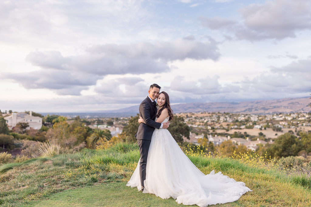 San Jose wedding photo on top of a mountain