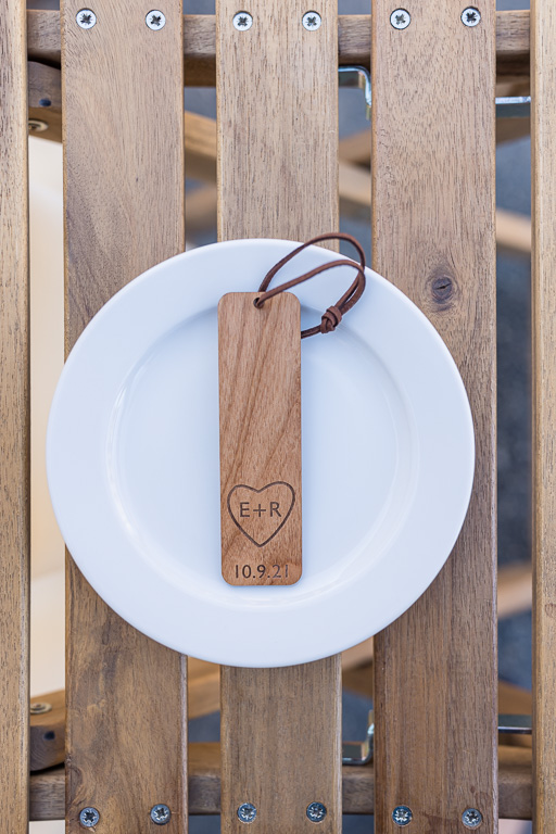 engraved wooden bookmark wedding favor