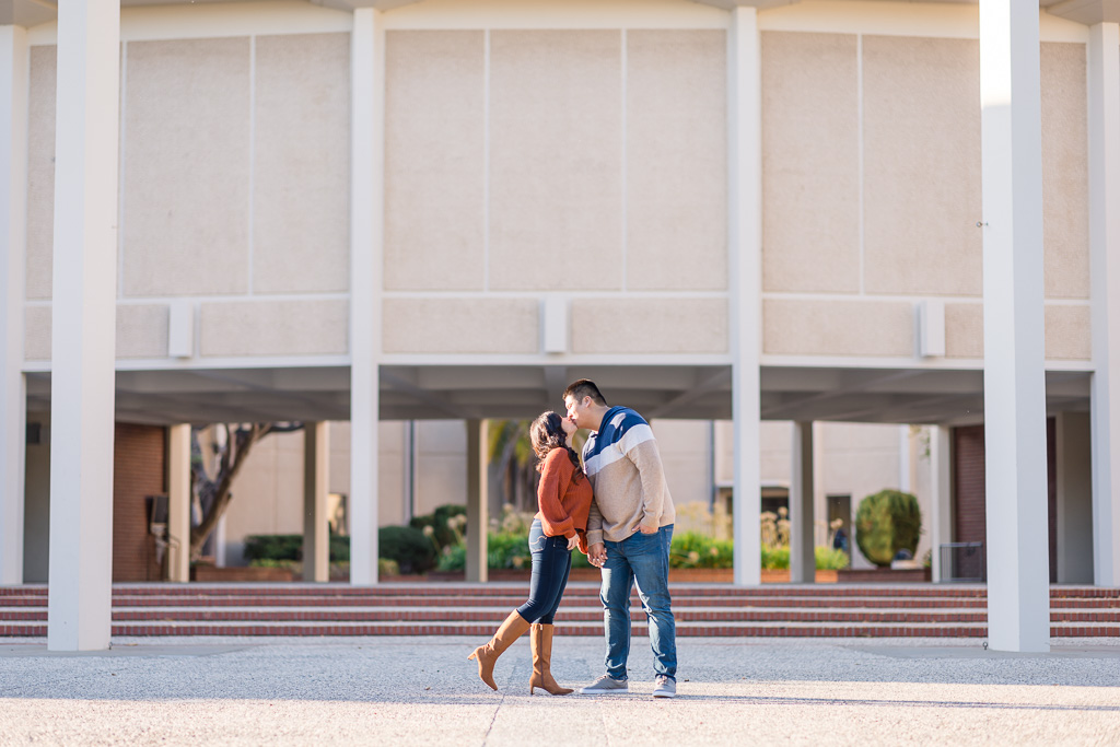 engagement photos at Cal State East Bay campus