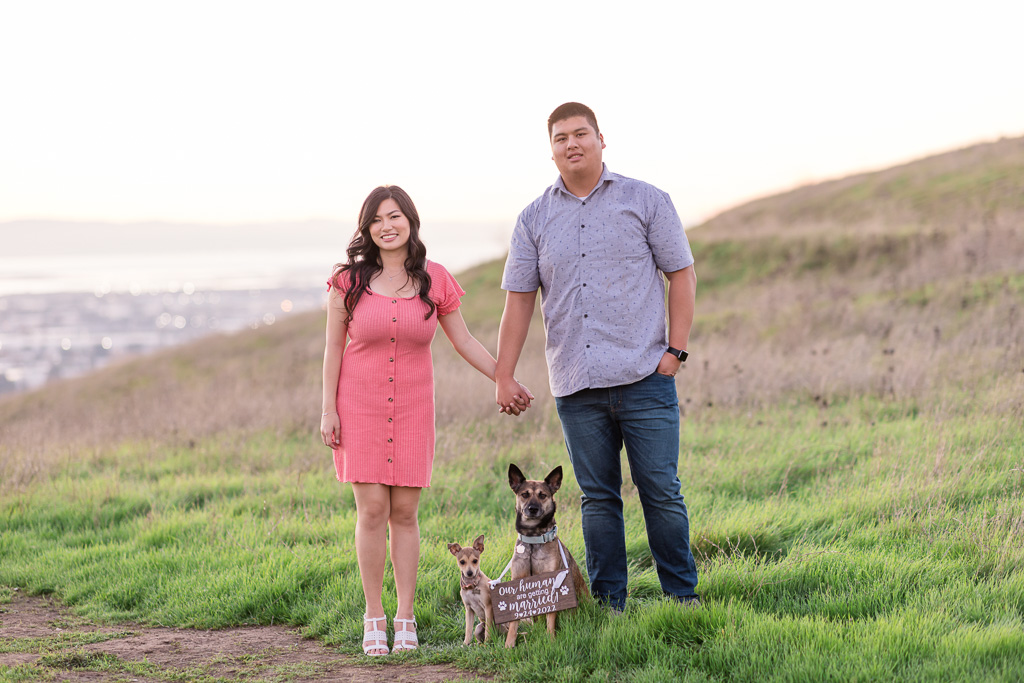 Garin Park engagement shoot with dogs