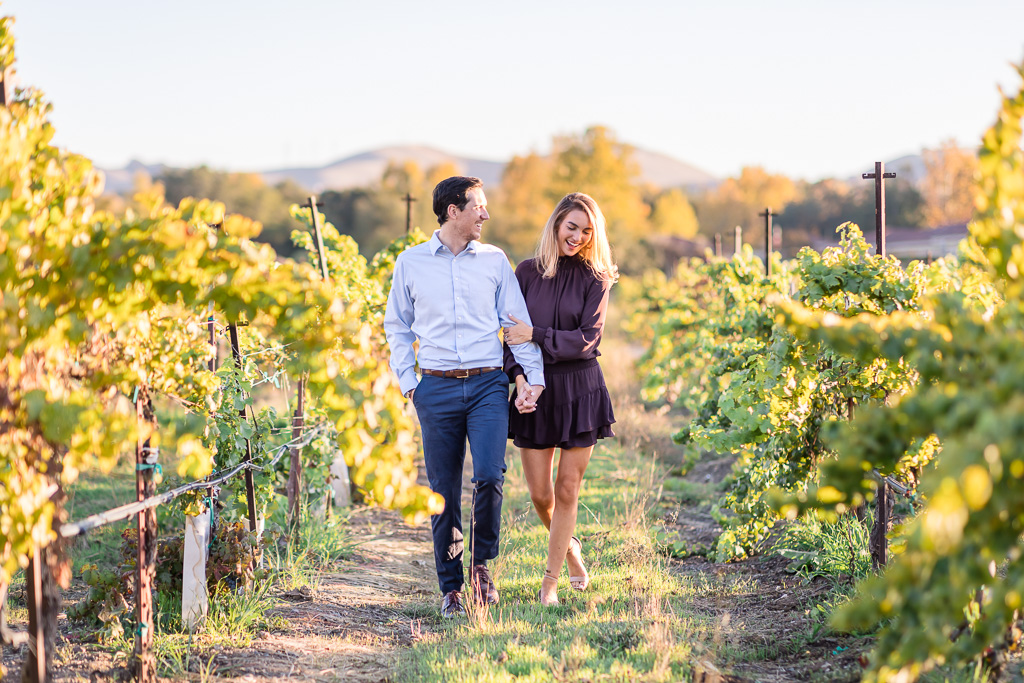 fall engagement photos at Ruby Hill Winery