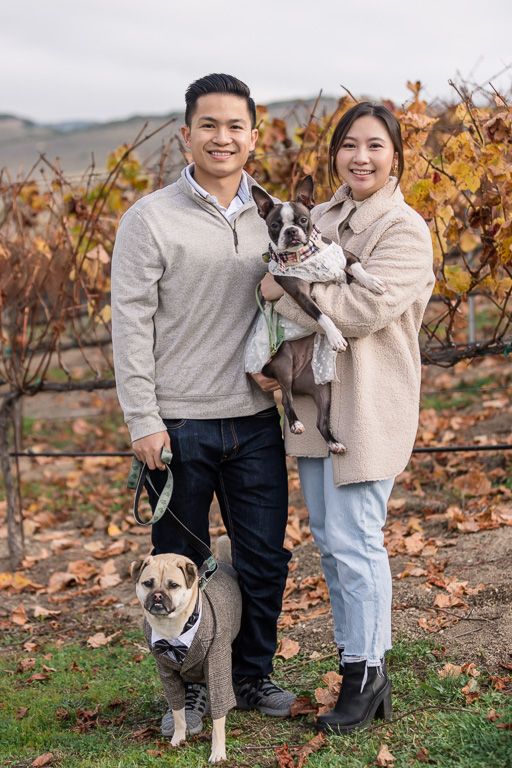 couple and dogs