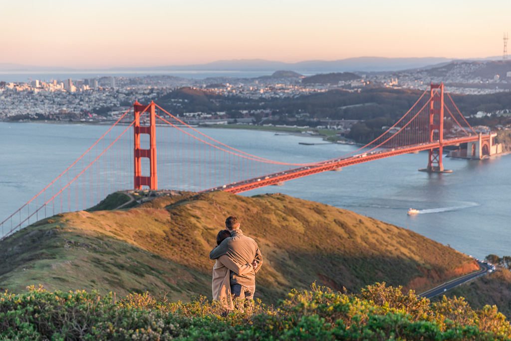 San Francisco and Golden Gate Bridge overlook
