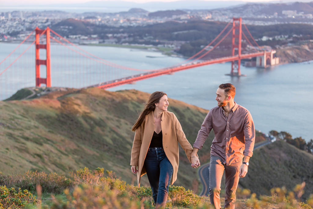 couple’s photo shoot in the Marin Headlands