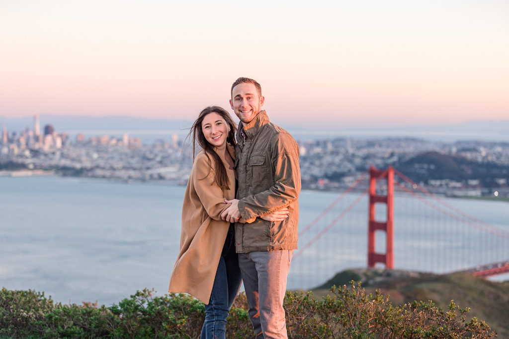 Golden Gate Bridge and San Francisco engagement photos